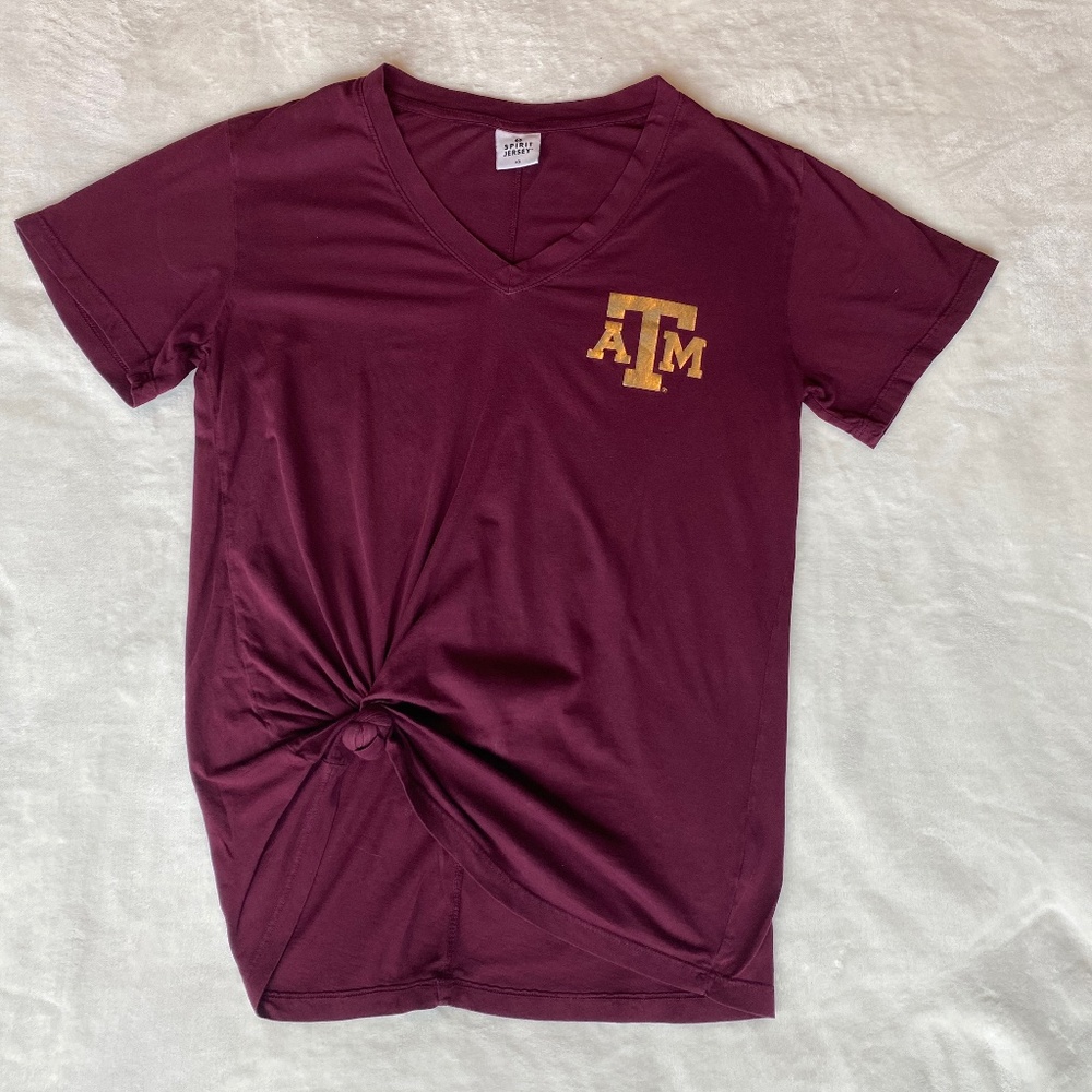Spirit Jersey Womens Maroon Texas A&M T Shirt Size Extra Small